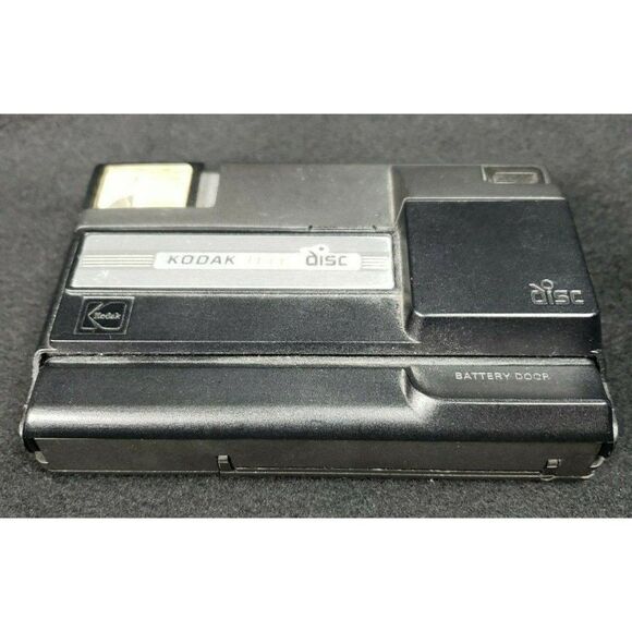 Vintage 80s Kodak Tele Disc Camera Flash Black Small Compact USA Electronic Prop - Picture 7 of 7